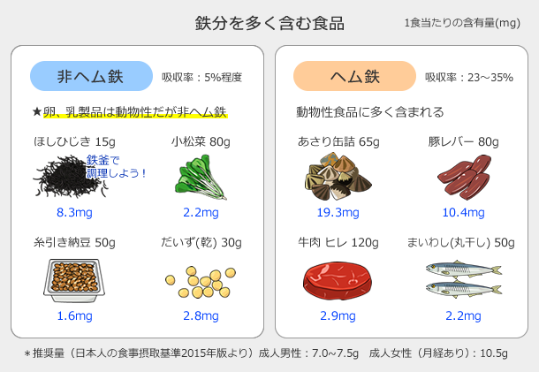 鉄分の吸収を高める方法
