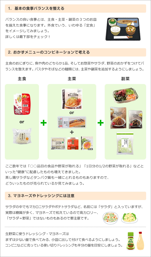 基本の食事バランスを整える